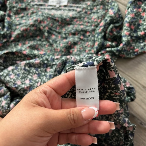 Apiece Apart Olivia Smocked Mini Dress - Picture 3 of 10